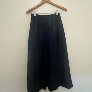 Reformation Navy A-Line linen skirt size 0